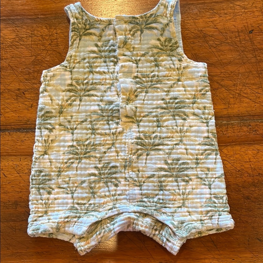 Angel Dear | 100% cotton muslin palm tree Toddler Outfit | 18-24 months